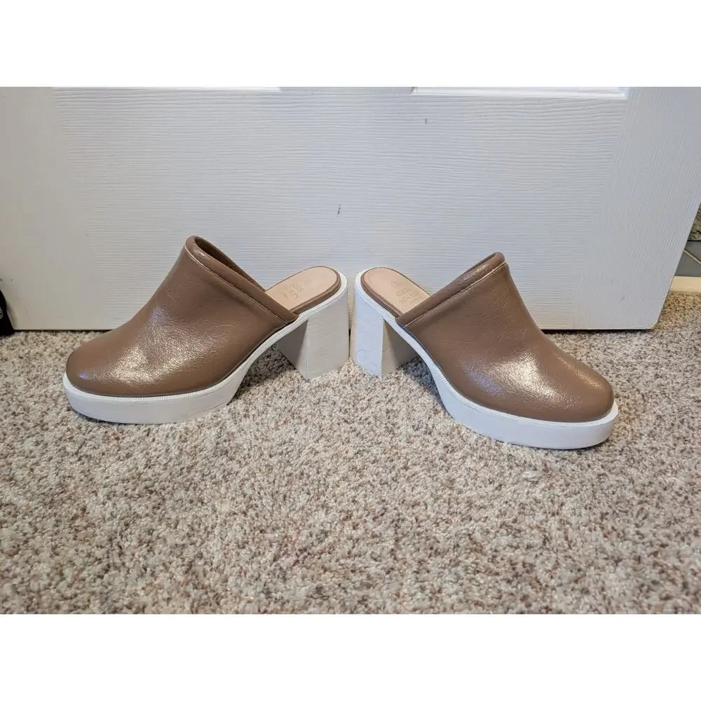 Oasis Society Womens Ava Clog Mule Black Size 8 Platform Chunky Block Heel Shoes